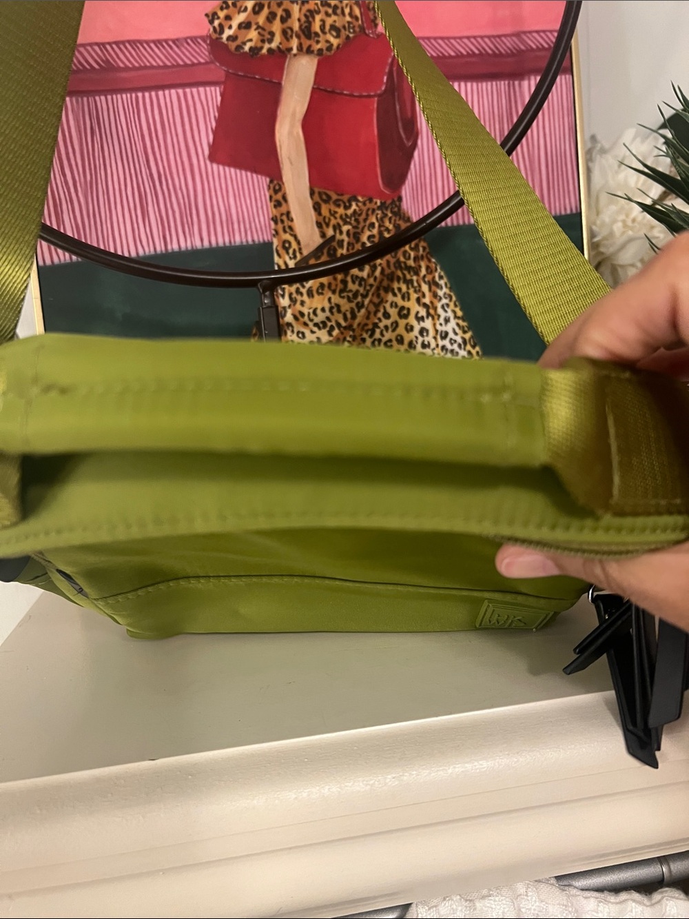 IHKWIP Olive Green Crossbody Shoulder Bag - Picture 5 of 12